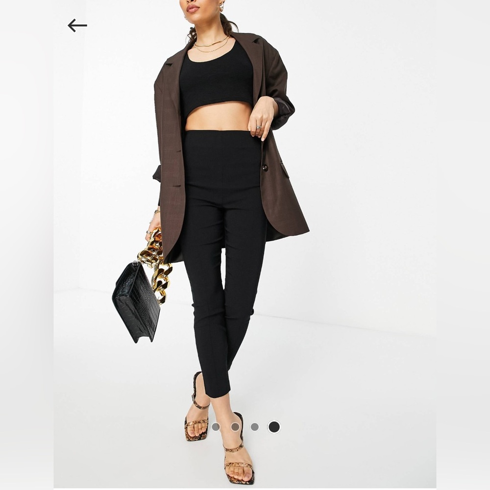 ASOS Design Petite High Waist Pants Skinny Fit